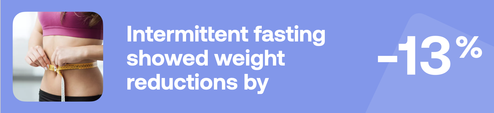 intermittent fasting and weight loss stats 13%