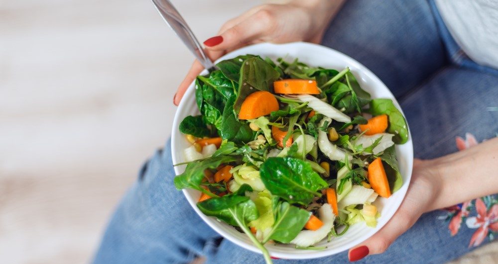 fresh salad,hands,girl,above,nutrition