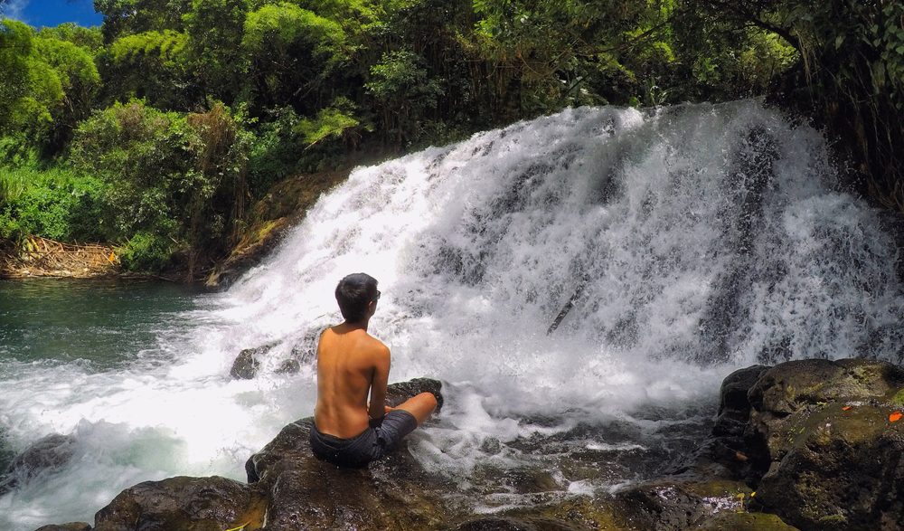 View,Of,Kalpatia,Waterfall,Hidden,In,The,South,Of,Mauritius,Pink sound