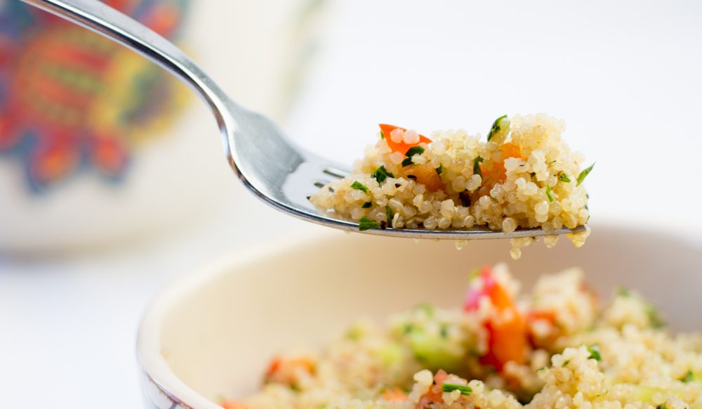 Quinoa,Salad,Close,Up,In,A,White,Bowl