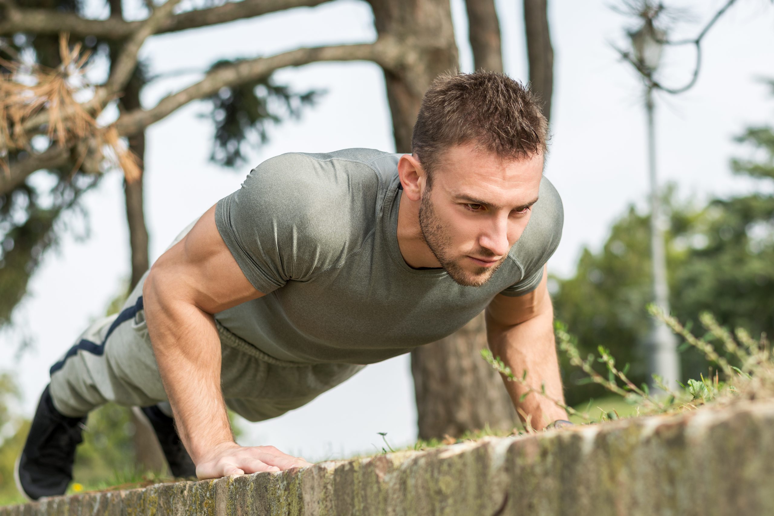 Push-ups,-,Fitness,Man,Training,Push,Up,Outside.