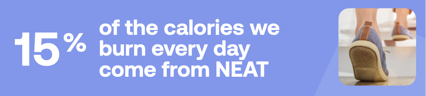 15% of the calories we burn every day come from NEAT