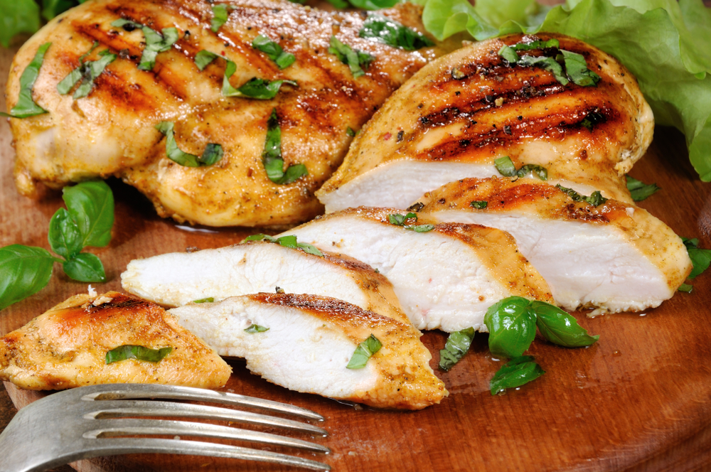 Sliced,Juicy,,Tender,Chicken,Breast,Grill,Close-up.